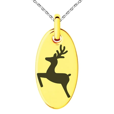 Tioneer Stainless Steel Cute Santa Claus Oval Head Key Charm Pendant Necklace